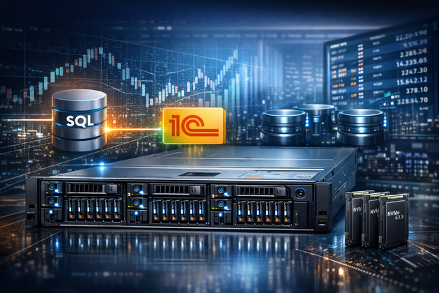 Высокочастотный кластер под 1С ERP и MS SQL для финансовой компании