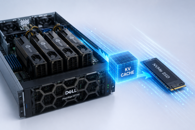 Серверы для ИИ с GPU: выгрузка KV-кэша на флеш-накопители для обработки длинного контекста