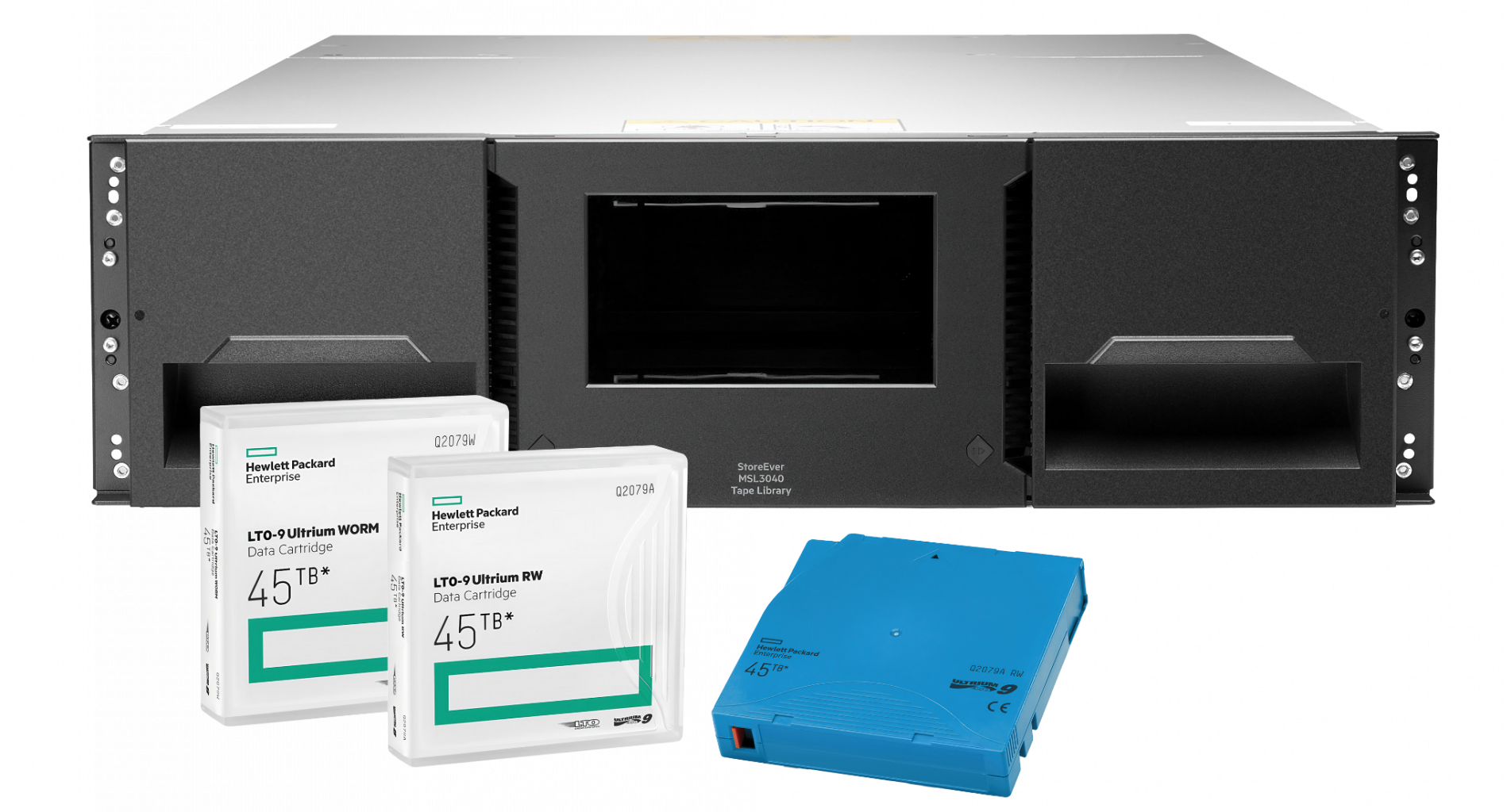 HPE MSL3040: базовый модуль на 40 ячеек с возможностью расширения библиотеки.