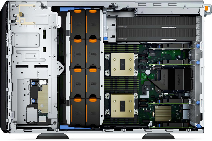 Сервер Dell PowerEdge T560 - внутренний вид
