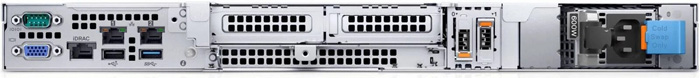 Сервер Dell PowerEdge R260 - вид сзади