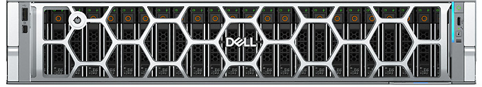 Сервер Dell PowerEdge R7725 вид спереди