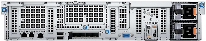 Сервер Dell PowerEdge R760xd2 - вид сзади
