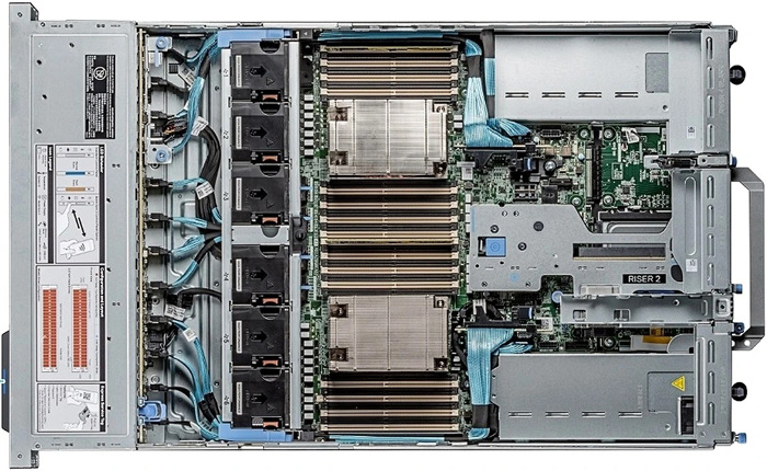 Сервер Dell PowerEdge R7525 - вид сзади