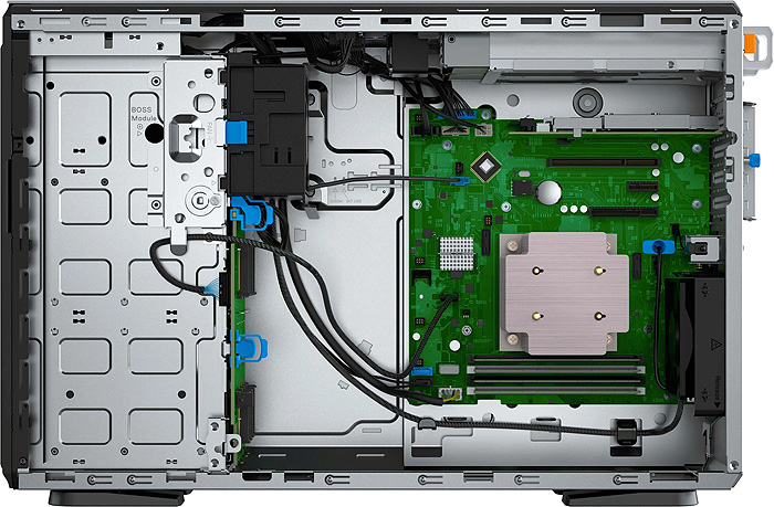 Сервер Dell PowerEdge T360 - вид сзади