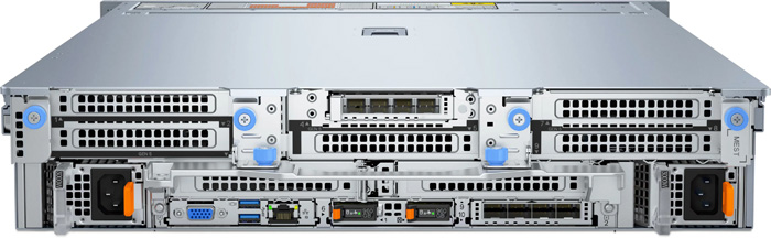 Сервер Dell PowerEdge R770- вид сзади