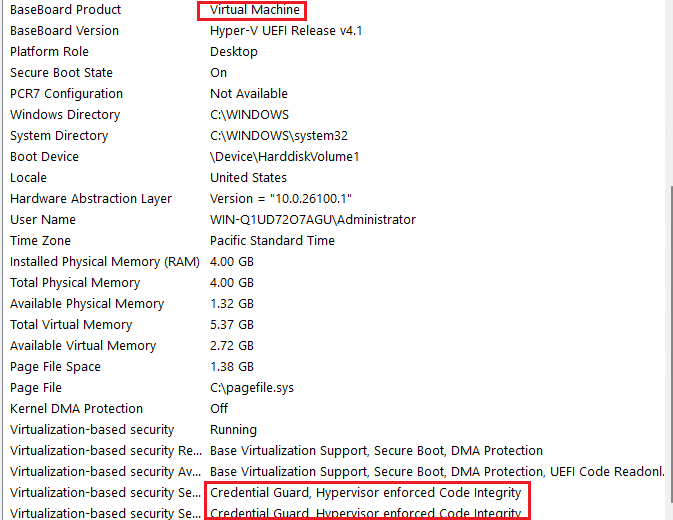 Развертывание Device Guard и Credential Guard для виртуальной машины поколения 2