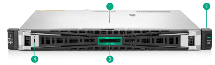 Сервер HP ProLiant DL20 Gen11 вид спереди
