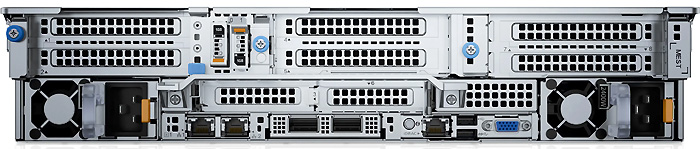 Сервер Dell PowerEdge R7625 - вид сзади
