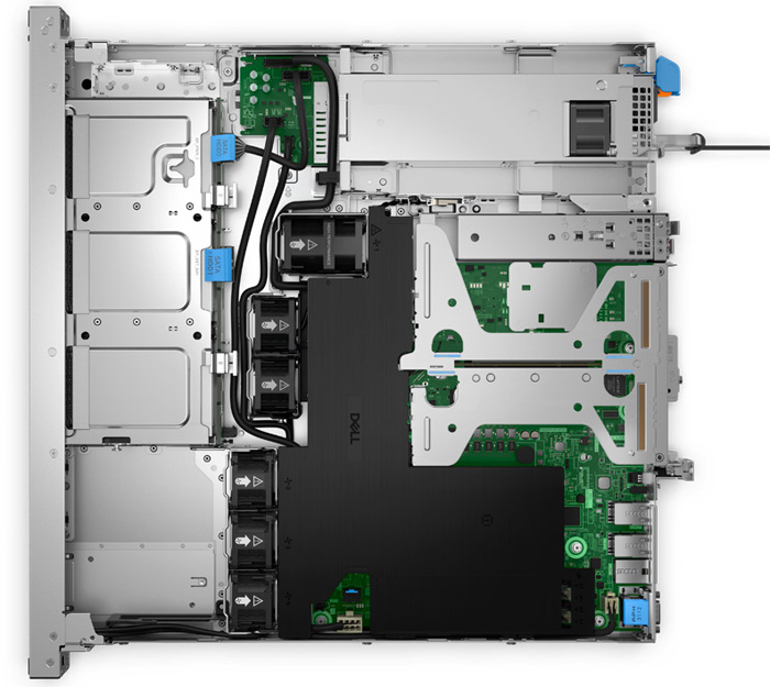 Сервер Dell PowerEdge R260 - вид сзади