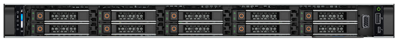 Сервер Dell EMC PowerEdge R6625 - вид спереди 10 x SFF