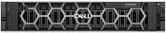 Сервер Dell PowerEdge R7625 - вид спереди