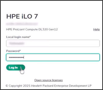 Вход в iLO 7 на серверах HPE Proliant Gen12