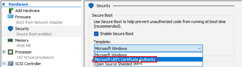 Шаблон Microsoft UEFI CA для Linux-дистрибутивов