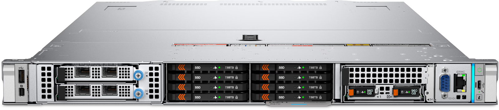 Dell PowerEdge R670 - современный двухпроцессорный 1U сервер