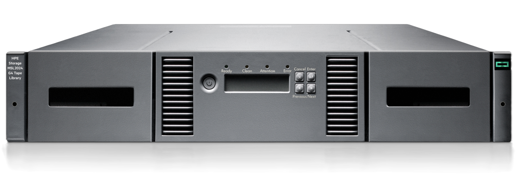 HPE MSL2024 G4: 24 ячейки и до двух приводов в корпусе 2U.